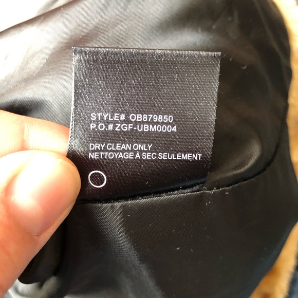 UO Urban Outfitters Faux Fur Patchwork Jacket Men's Unisex Size Medium Brown Tan - Picture 10 of 10